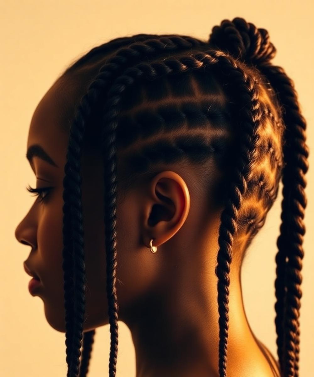 Tresses collées réalisées au salon Anoune Beauty
